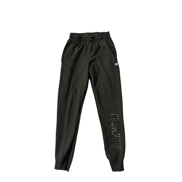 Champion Dark Green Logo Sweatpants - Size M - Picture 1 of 2